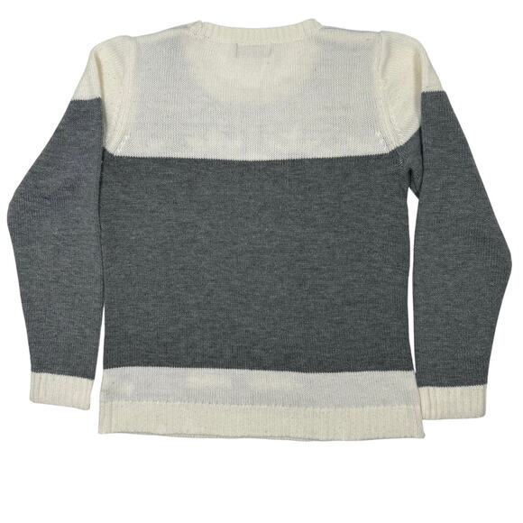 Carolyn Taylor Gray Sweater Women’s Large Scottie Dog Snowflake Holiday Knit - Picture 2 of 7